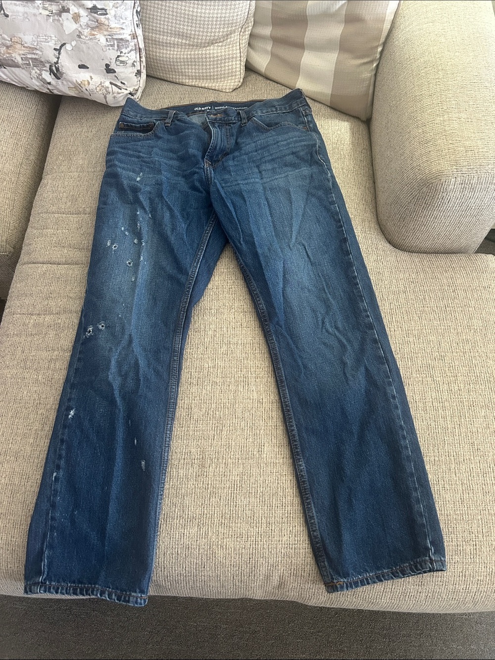 Old Navy Men's Dark Blue Straight Jeans